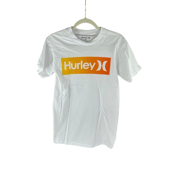 Hurley Youth NWOT Boys Graphic Logo White T-Shirt XS Cotton Short Sleeve Crew Ne - Picture 2 of 6